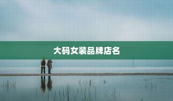 大码女装品牌店名