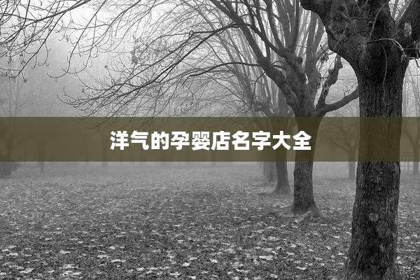 洋气的孕婴店名字大全