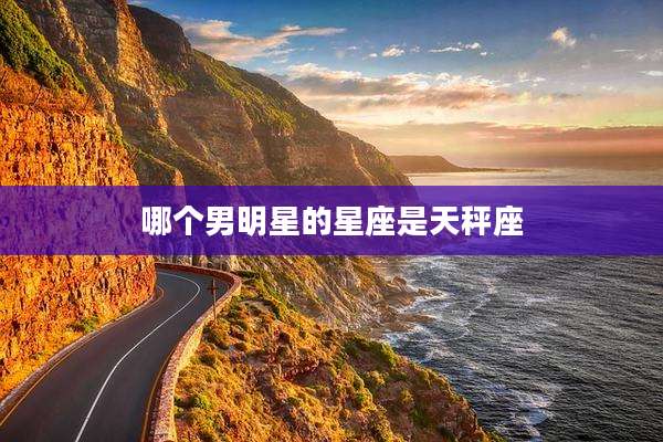 哪个男明星的星座是天秤座