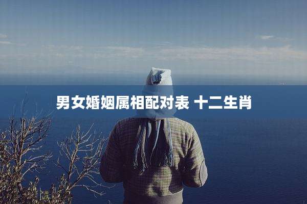 男女婚姻属相配对表 十二生肖