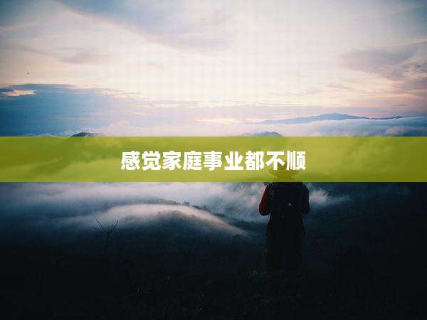 感觉家庭事业都不顺