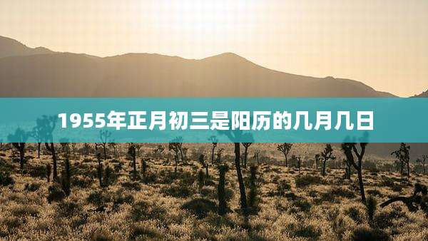 1955年正月初三是阳历的几月几日