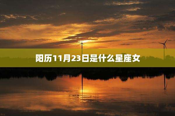 阳历11月23日是什么星座女