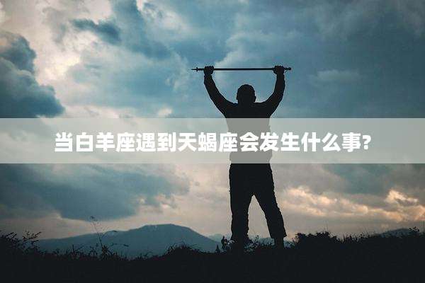 当白羊座遇到天蝎座会发生什么事?