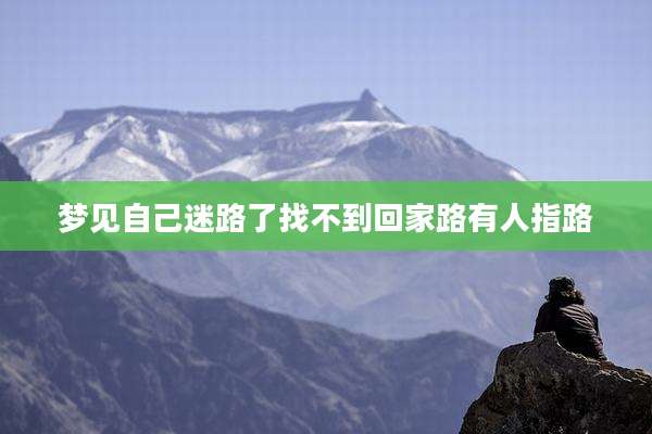 梦见自己迷路了找不到回家路有人指路