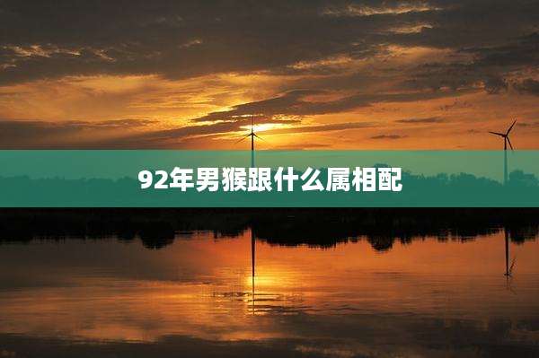 92年男猴跟什么属相配