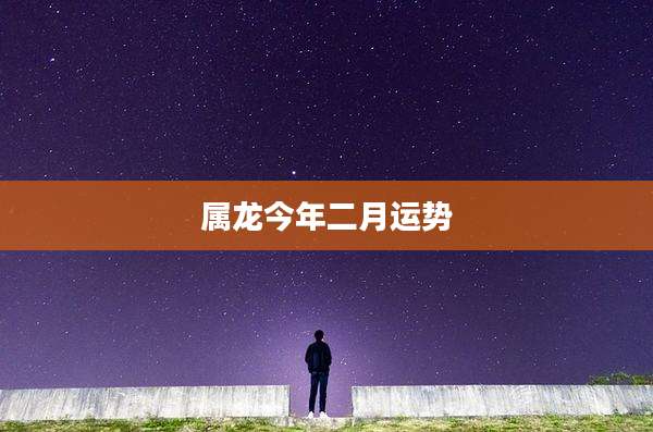 属龙今年二月运势