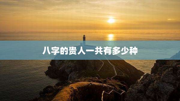 八字的贵人一共有多少种