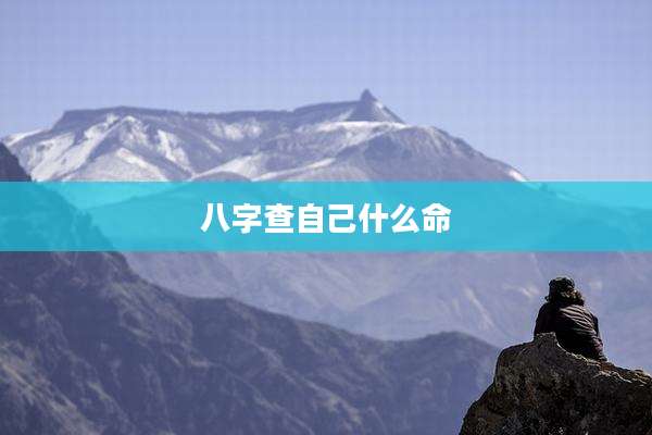 八字查自己什么命