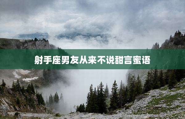 射手座男友从来不说甜言蜜语