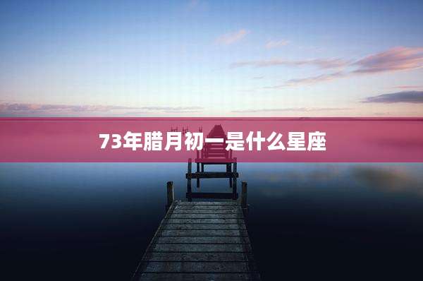 73年腊月初一是什么星座