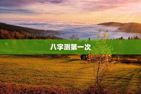 八字测第一次