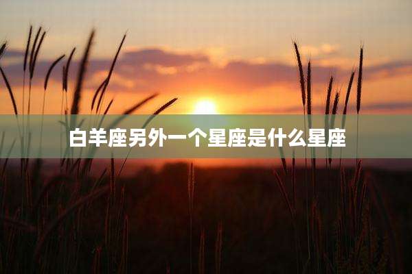 白羊座另外一个星座是什么星座