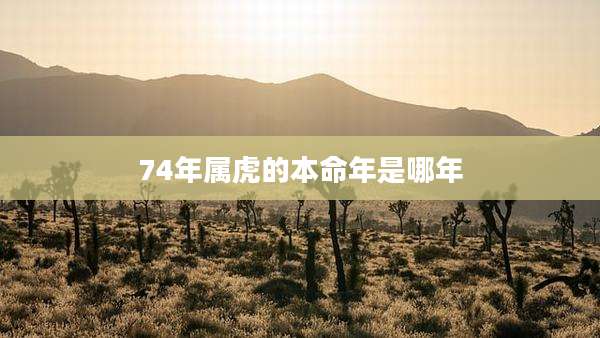 74年属虎的本命年是哪年