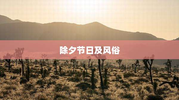 除夕节日及风俗