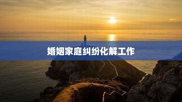 婚姻家庭纠纷化解工作