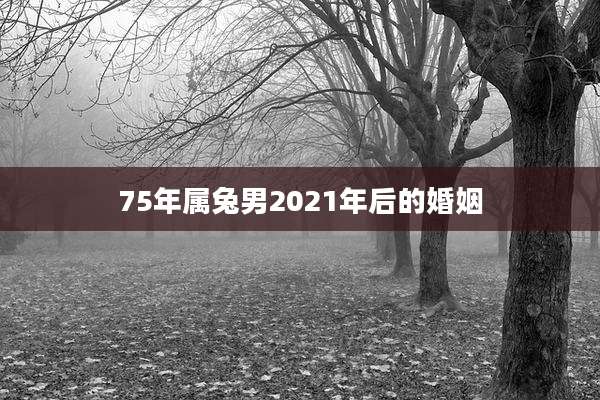 75年属兔男2021年后的婚姻