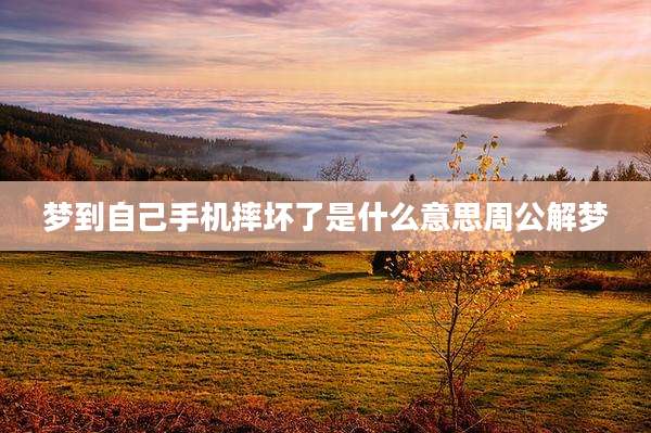 梦到自己手机摔坏了是什么意思周公解梦
