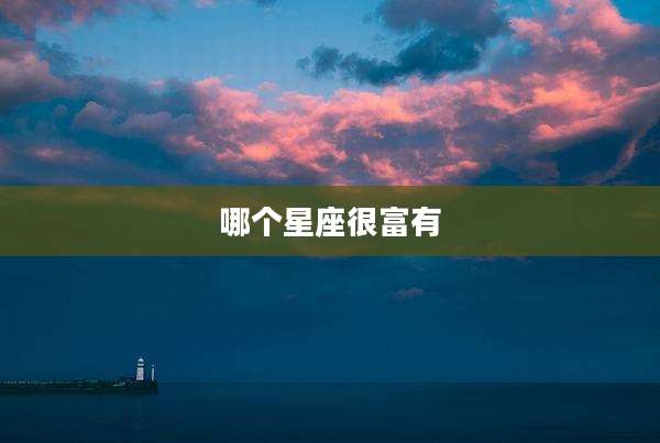哪个星座很富有