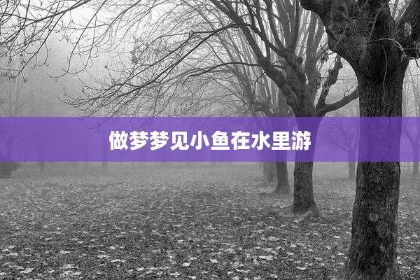 做梦梦见小鱼在水里游