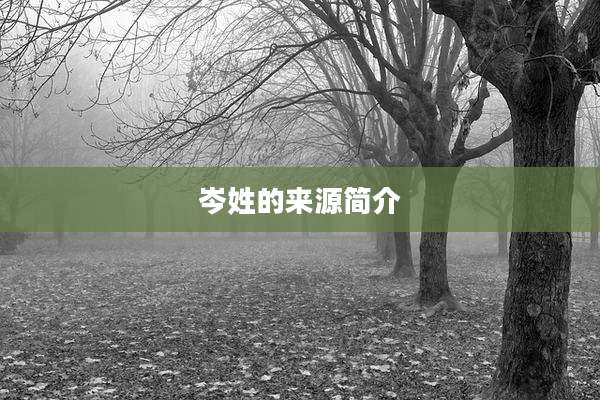 岑姓的来源简介