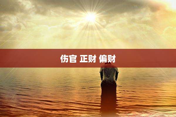 伤官 正财 偏财