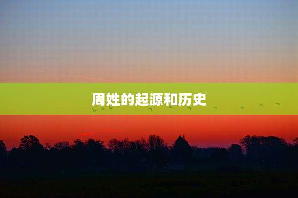 周姓的起源和历史