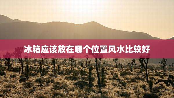 冰箱应该放在哪个位置风水比较好