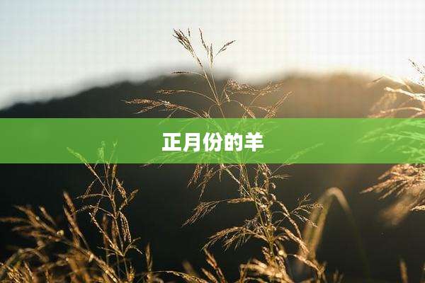 正月份的羊