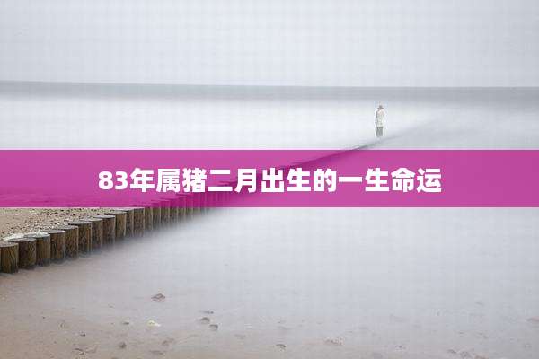 83年属猪二月出生的一生命运