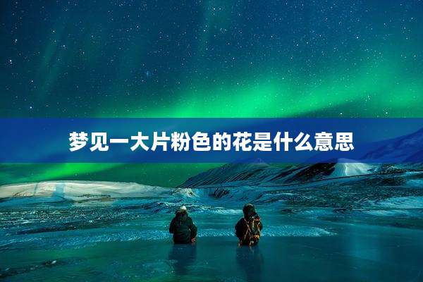 梦见一大片粉色的花是什么意思