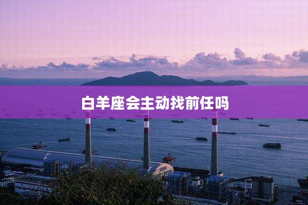 白羊座会主动找前任吗