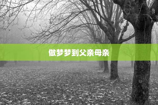 做梦梦到父亲母亲