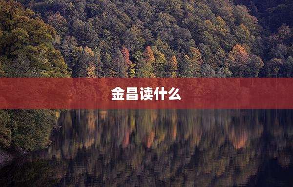 金昌读什么