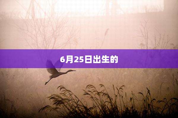 6月25日出生的