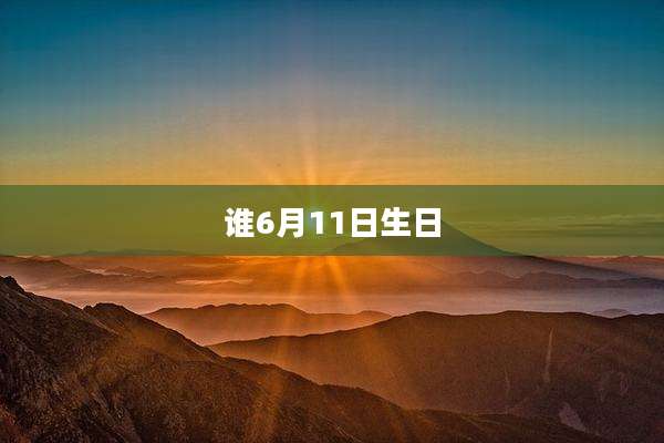 谁6月11日生日