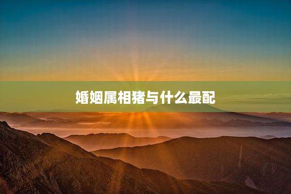 婚姻属相猪与什么最配