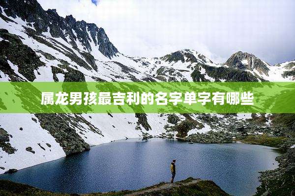 属龙男孩最吉利的名字单字有哪些