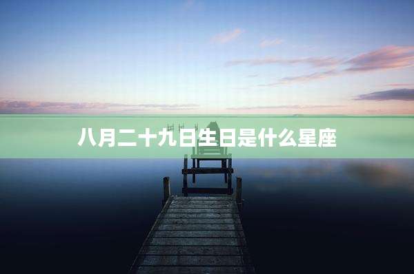 八月二十九日生日是什么星座