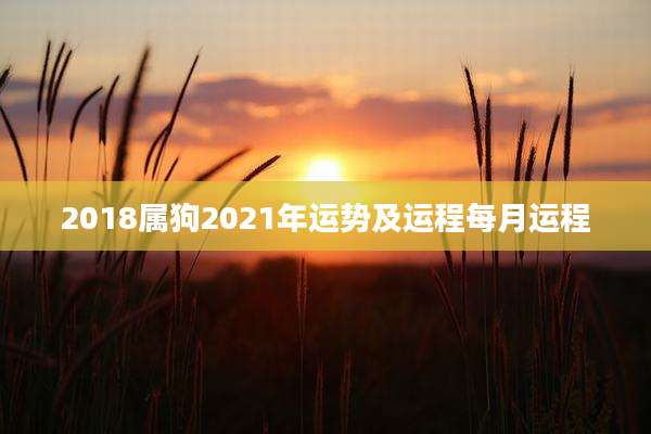 2018属狗2021年运势及运程每月运程