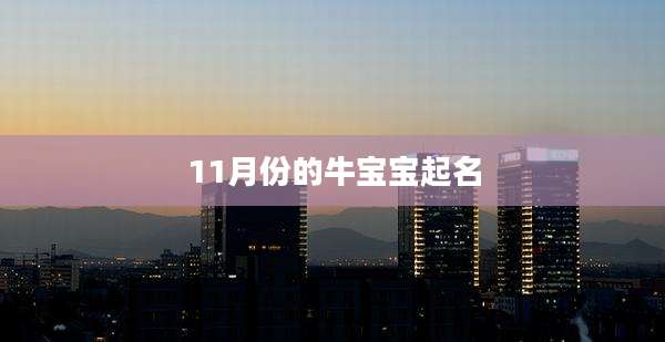 11月份的牛宝宝起名
