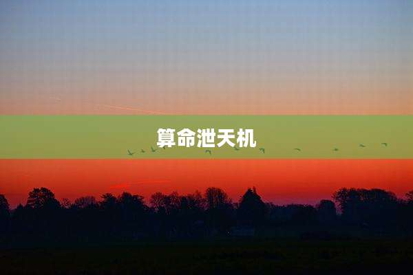 算命泄天机