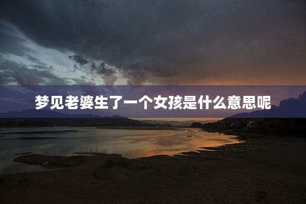 梦见老婆生了一个女孩是什么意思呢