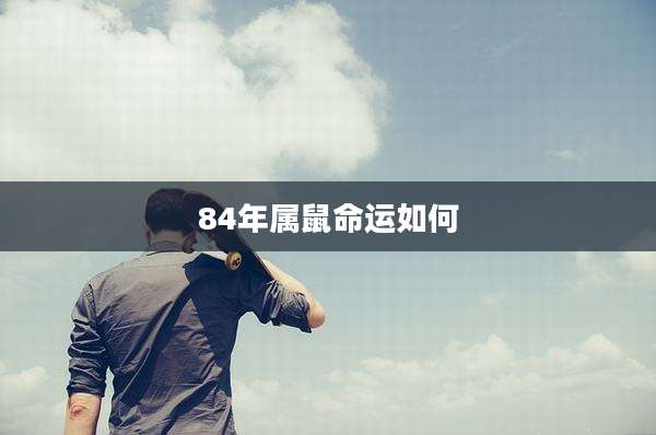 84年属鼠命运如何