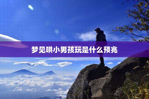 梦见哄小男孩玩是什么预兆