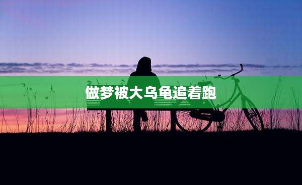 做梦被大乌龟追着跑