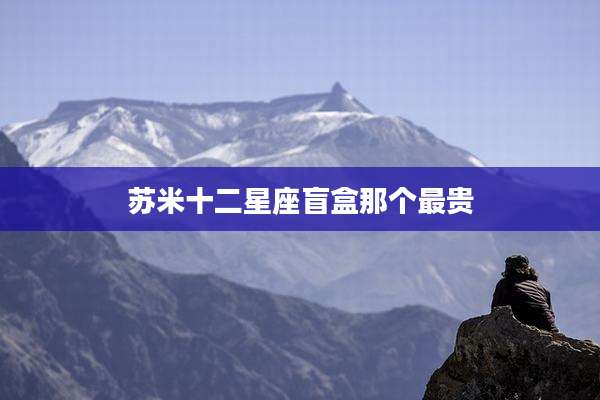 苏米十二星座盲盒那个最贵