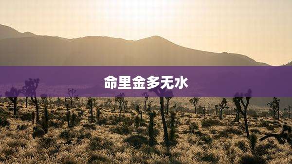 命里金多无水