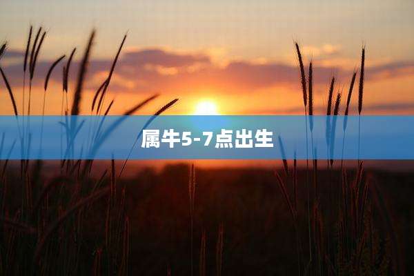 属牛5-7点出生