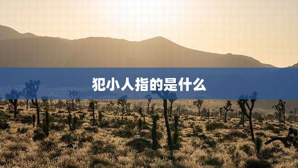 犯小人指的是什么